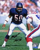 Foto 8x10 autografada de Mike Singletary, Bears x Bills Foto 8x10 autografada de Mike Singletary, Bears x Bills