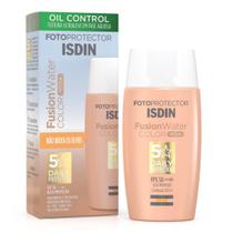 Fotoprotetor isdin protetor solar facial fusion water color cor média fps50 com 50ml