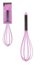 Fouet Batedor Mexedor Manual de Claras Patês Cremes de Silicone com Cabo Inox Colorido - Calda de Brigadeiro