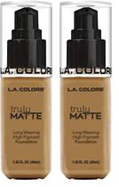 Foundation L.A. COLORS Truly Matte Deep Tan 40 ml (pacote com 2) Foundation L.A. COLORS Truly Matte Deep Tan 40 ml (pacote com 2)