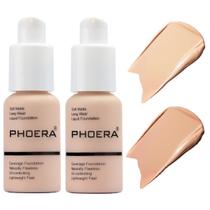 Foundation PHOERA Matte Oil Control 24h, cobertura total x2