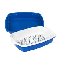 Four plastic cat clean caixa higiênica azul