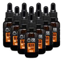 Fox For Men Kit 10 Oleo Para Barba Atacado 30ml Hidrata E Amacia Fragrância Cítrico