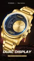 Foxbox novo relógio de pulso de quartzo dourado Sem gênero esporte à prova dágua relógio marca de luxo relógio de exibição du Foxbox novo relógio de pulso de quartzo dourado Sem gênero esporte à prova dágua relógio marca de luxo relógio de exibição du