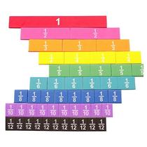 Fraction Tiles Montessori Math Materials Rainbow para crianças