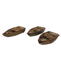 Fragata Canoa P Kit3 Und Decoração Aquário Fonte Jardim