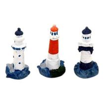 Fragata Kit Farol 3 Pc Enfeite Para Aquário