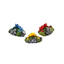 Fragata Kit Ra na Pedra 3 Pc Enfeite Para Aquário Lago Jardim