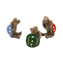 Fragata Kit Tartaruga Sentada M 3 Pc Enfeite Para Aquário