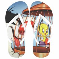 Frajola e piu piu Chinelo looney tunes disney Gaiola piupiu. Presente desenho Infantil menina menino - Naltic