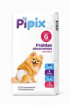 Fralda Absorvente Para Cães Tamanho G 18 A 20Kg Pipix