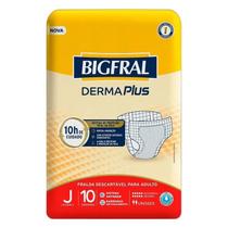Fralda Adulto Bigfral Derma Plus J - 10 Unidades