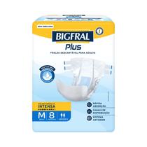 Fralda Adulto / Geriátrica - Bigfral Plus - Tamanho M Pacote c/8un