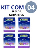 Fralda Adulto Geriátrica Geriatex Premium Noturna M Incontinência Urinária Promoção 4uni