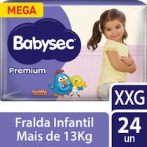 Fralda Babysec Galinha Pintadinha Premium Tamanho XXG 24 unidades