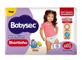 Fralda Babysec Galinha Pintadinha Shortinho Premium Mega XXXG 16 Unidades