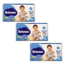Fralda BabySec - Galinha Pintadinha Ultra Mega 3 Pacotes 8,5 - 12kg Tamanho G - 96 Unidades Fralda BabySec - Galinha Pintadinha Ultra Mega 3 Pacotes 8,5 - 12kg Tamanho G - 96 Unidades