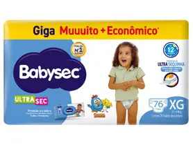 Fralda Babysec Galinha Pintadinha Ultra Sec XG 11 a 14kg 76 Unidades