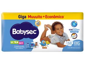 Fralda Babysec Galinha Pintadinha Ultra Sec XXG Acima de 13kg 68 Unidades