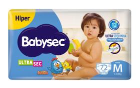 Fralda Babysec Galinha Pintadinha Ultrasec Hiper M com 72 Unidades Fralda Babysec Galinha Pintadinha Ultrasec Hiper M com 72 Unidades