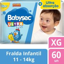 Fralda Babysec Galinha Pintadinha Ultrasec Xg 60 Unids