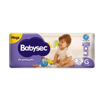 Fralda Babysec Premium Mega G com 26 unidades - 8,5 a 12kg