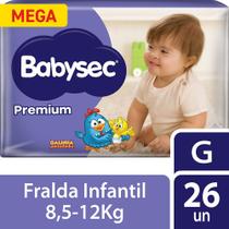 Fralda Babysec Premium Mega Tamanho G 26 Unidades Fralda Babysec Premium Mega Tamanho G 26 Unidades