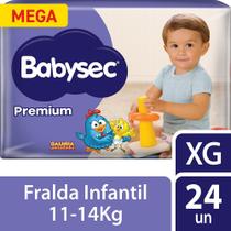Fralda Babysec Premium Mega Tamanho XG 11-14 kg 24 Unidades