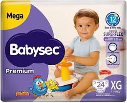 Fralda Babysec Premium Mega XG com 24 unidades