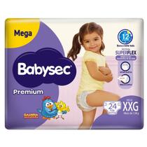 Fralda Babysec Premium Mega XXG com 24 unidades