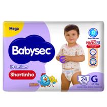 Fralda Babysec Premium Shortinho Mega Galinha Pintadinha G C/24 Fralda Babysec Premium Shortinho Mega Galinha Pintadinha G C/24