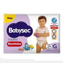 Fralda Babysec Shortinho Mega Tamanho G 24 Unidades