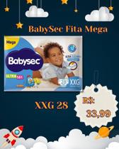 Fralda Babysec tamanho XXG com 28 unidades