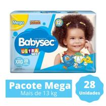 Fralda BabySec Ultra Mega 1 Pacote Tamanho XXG Com 28 Unidades