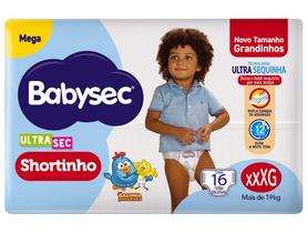 Fralda Babysec Ultra Shortinho Mega XXXG 16 Unidades Fralda Babysec Ultra Shortinho Mega XXXG 16 Unidades