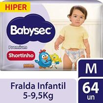 Fralda Babysec Ultrasec Galinha Pintadinha Premium Hiper M - 64 Unidades