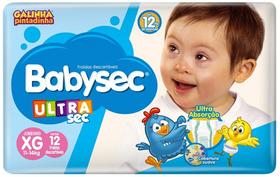 Fralda babysec ultrasec galinha pintadinha tamanho xg 12 unidades