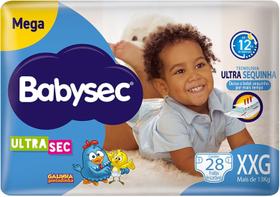 Fralda Babysec Ultrasec Galinha Pintadinha XXG 28 Unidades