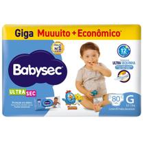 Fralda Babysec Ultrasec Giga G 80 Unidades Fralda Babysec Ultrasec Giga G 80 Unidades
