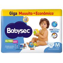 Fralda Babysec Ultrasec Giga M 92 Unidades Fralda Babysec Ultrasec Giga M 92 Unidades