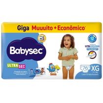 Fralda Babysec Ultrasec Giga XG 76 Unidades Fralda Babysec Ultrasec Giga XG 76 Unidades