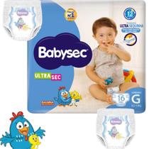 Fralda Babysec Ultrasec Shortinho G 16 Unidades Conforto e Proteção Anatômica Boa Absorção Dia e Noi Fralda Babysec Ultrasec Shortinho G 16 Unidades Conforto e Proteção Anatômica Boa Absorção Dia e Noi