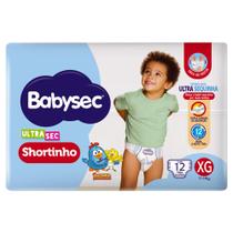 Fralda Babysec Ultrasec Shortinho Tamanho XG 12 Unidades Descartáveis Fralda Babysec Ultrasec Shortinho Tamanho XG 12 Unidades Descartáveis