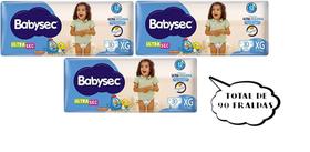 Fralda Babysec Ultrasec- Tam XG - (3 pacotes-30 cada pacote) total de 90 unidades - BARATO