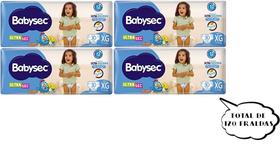 Fralda Babysec Ultrasec - Tam XG - (4 pacotes-30 cada pacote) total de 120 unidades -BARATO