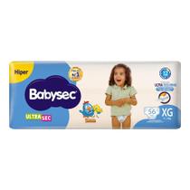 Fralda Babysec Ultrasec Tamanho XG 56 Unidades Descartáveis Fralda Babysec Ultrasec Tamanho XG 56 Unidades Descartáveis