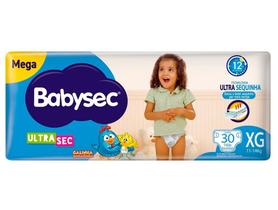 Fralda Babysec Ultrasec Tamanho XG Pacote Mega 30 Unidades