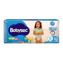 Fralda Babysec Ultrasec Tamanho XG Pacote Mega 30 Unidades