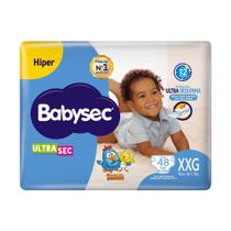 Fralda Babysec Ultrasec Tamanho XXG Pacote Hiper 48 Unidades Descartáveis Fralda Babysec Ultrasec Tamanho XXG Pacote Hiper 48 Unidades Descartáveis
