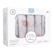 Fralda Bebê Incomfral Luxo Bainha Com 5 Unidades 100% Algodão Caixa Cor:Feminino Fralda Bebê Incomfral Luxo Bainha Com 5 Unidades 100% Algodão Caixa Cor:Feminino